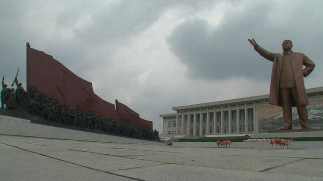 Kim Il Sung statue in Mansudae Grand monument, Pyongyang, North Korea