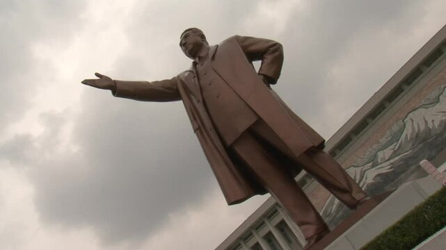Kim Il Sung statue in Mansudae Grand monument, Pyongyang, North Korea
