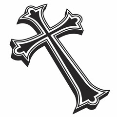 Cross Icon in Contemporary Design Style