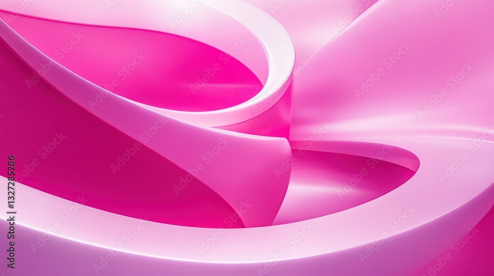 Poster abstract pink forms create a curved and smooth artistic design