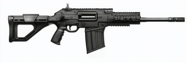 British military assault rifle hyper-detailed war gun stance transparent vector solid white
