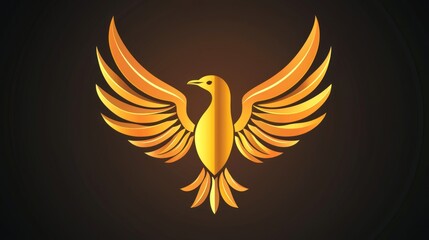 Fototapeta premium Golden Bird of Paradise: A Majestic Avian Design