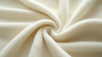 Obraz premium Soft Cream Colored Fabric Swirled in a Gentle Pattern