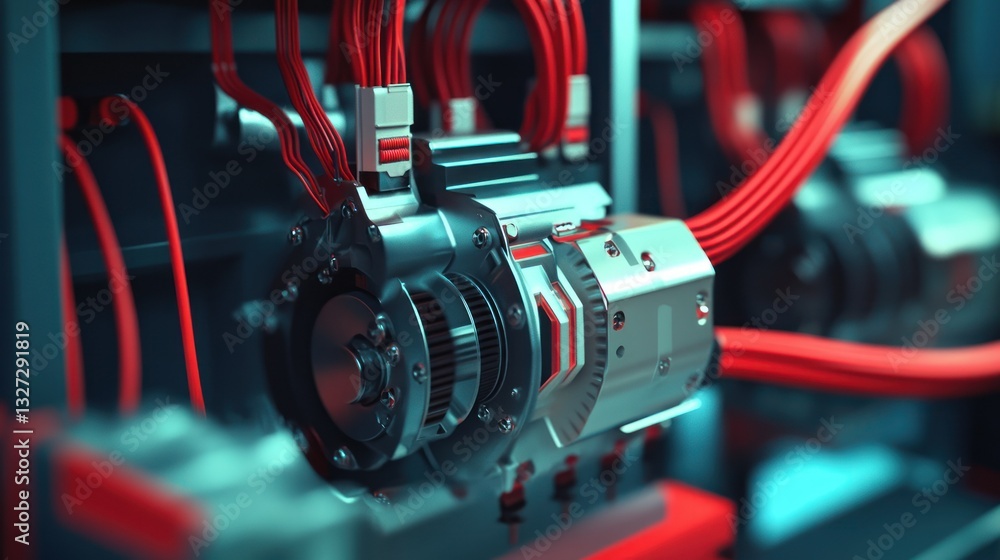 Poster close up view showing an intricate internal mechanical device