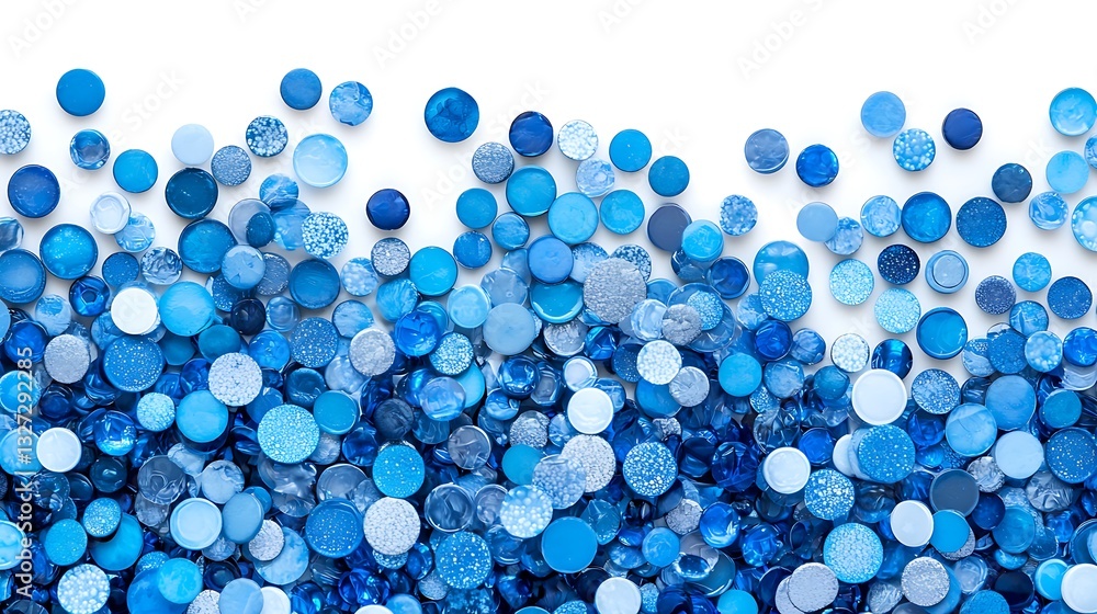 Aufkleber blue round objects texture background