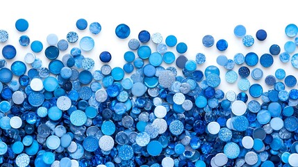 Blue Round Objects Texture Background