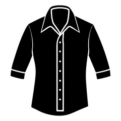 Black Shirt Silhouette Vector Illustration - Stylish Apparel Design