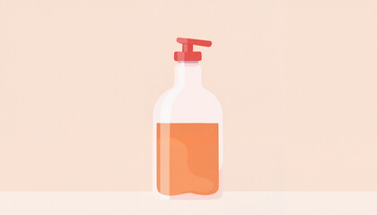 Modern bottle mockup with cap, clean geometric design