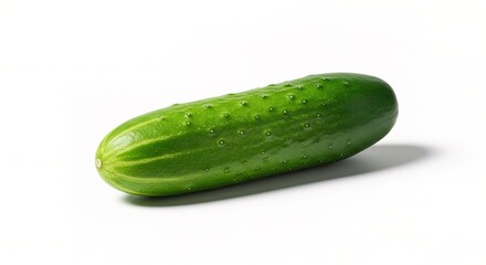Fresh Green Cucumber Single, Vibrant, Healthy, Crisp, Juicy, Organic, Delicious, Garden, Vegetable