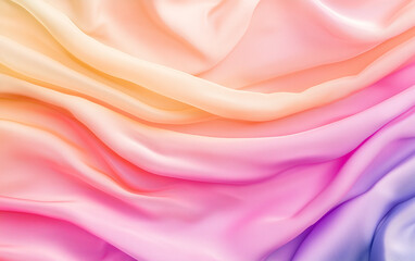 Fototapeta premium Soft, flowing fabric in pastel hues creates a serene, dreamy atmosphere perfect for fashion or design projects.