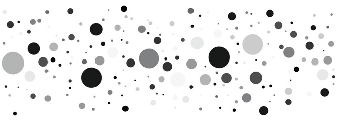 vector graphic of scattered dots, simple shapes, in the style of grey and black on a white background, no shadows, flat design, simple shapes, simple design elements