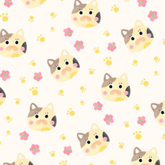seamless pattern with cats