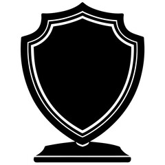 Vector Shield Base Silhouette for Graphic Design
