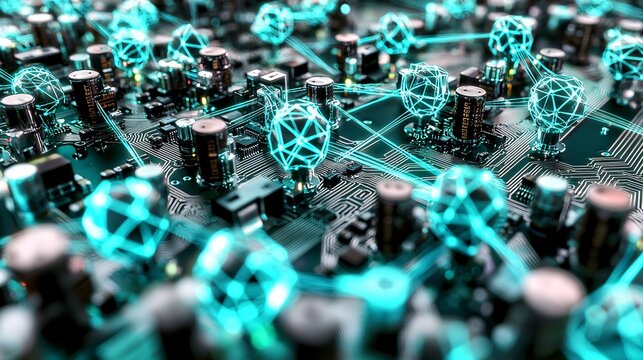 artistic render of a CISC architecture CPU with glowing connections between transistors. "CISC" CISC architecture, CPU, microchip, processor, glowing transistors, data flow, microprocessor, 