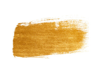 Golden Brush Stroke. Gold Metal foil Png vector Paint vector glitter stroke isolated on transparent...