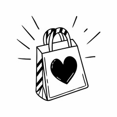 Modern E-Commerce Store Logo with Abstract Shapes and Icons