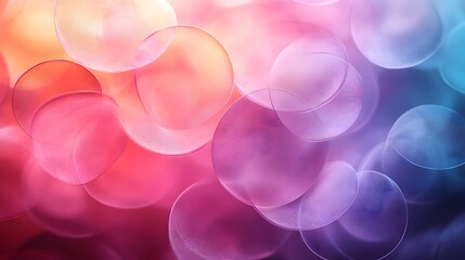 A Harmonious Journey of Soft Pastel Circles in a Gentle Background, Crafting an Inviting Atmosphere of Bliss