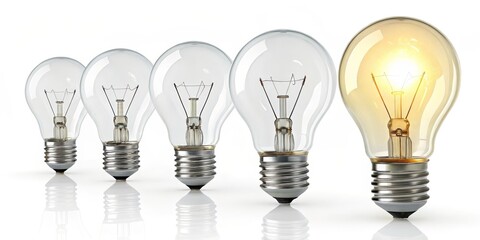 Row of Light Bulbs, Idea, Innovation