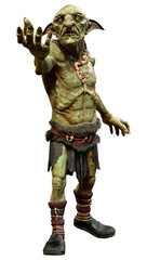 3D Rendering Fantasy Creature Hobgoblin on White