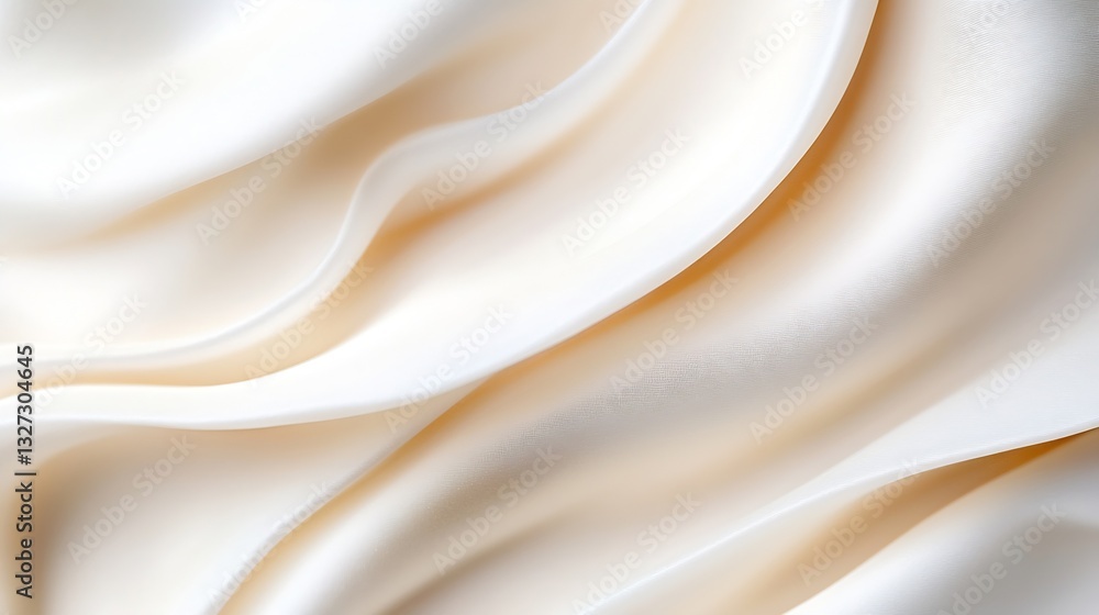 Aufkleber Elegant soft fabric flowing gently in smooth waves creating a luxurious background aesthetic : Generative AI