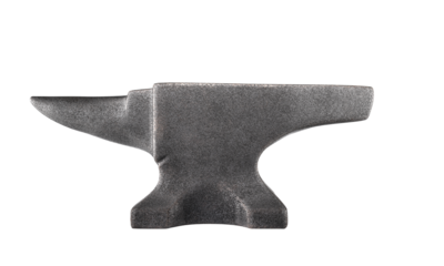 metal anvil isolated on transparent background
