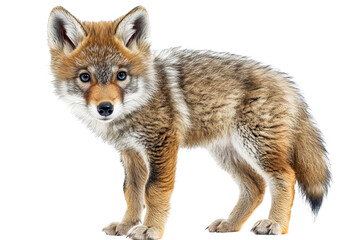 Fototapeta premium Cunning fox standing on a transparent background