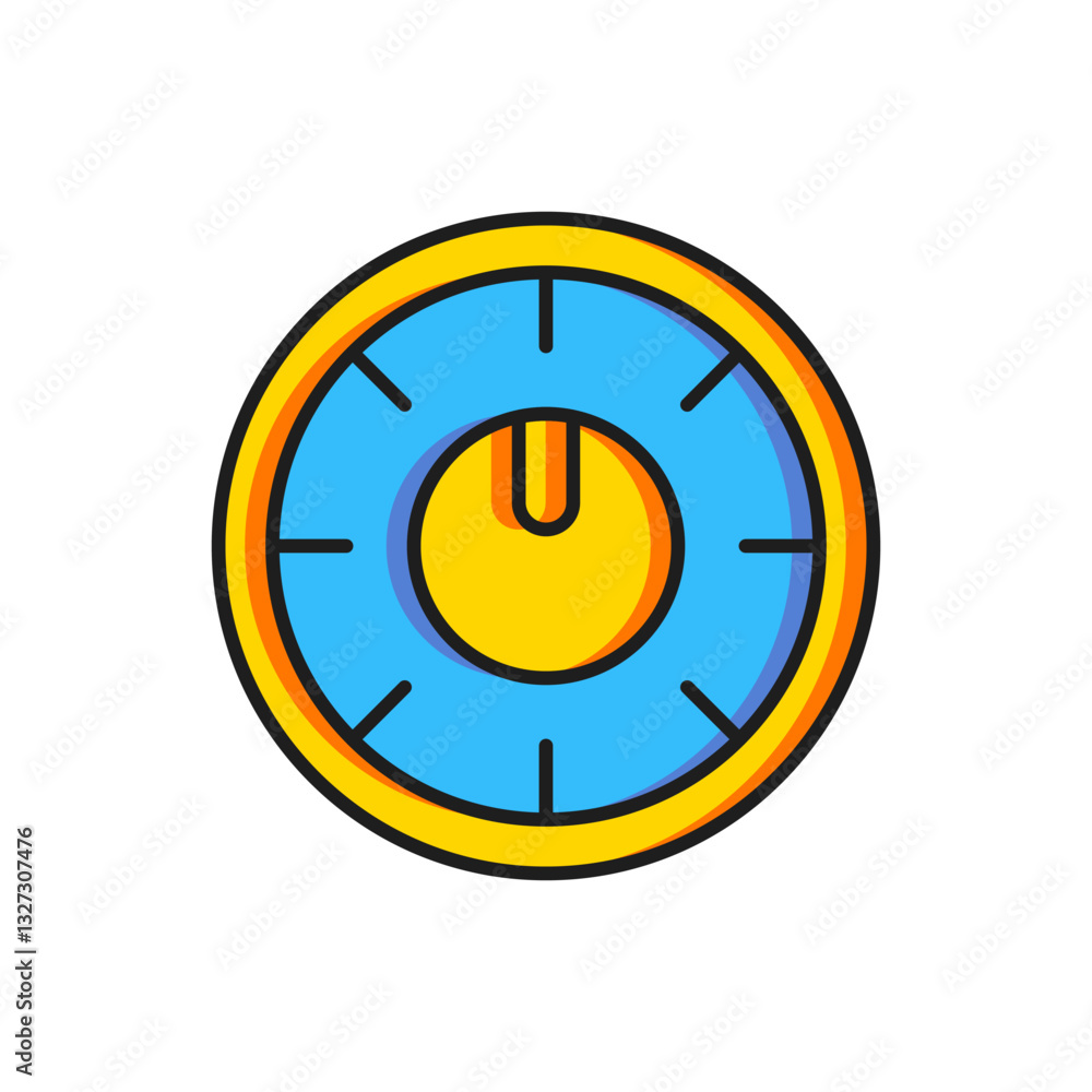 Poster color sound mixer controller icon isolated on white background. dj equipment slider buttons. mixing 
