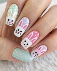 Creative Easter Nail Art: Festive Pastel Designs with Bunnies, Eggs & Flowers &ndash; Happy Easter!