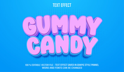 Gummy Candy editable text effect style