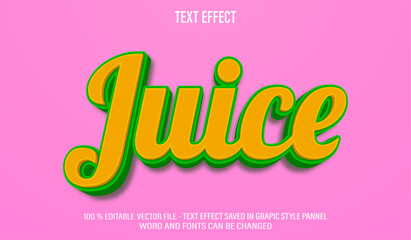 Juice editable text effect style