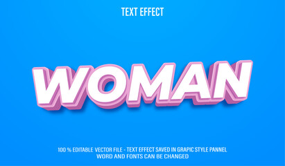 Fototapeta premium Woman 3d editable text effect style
