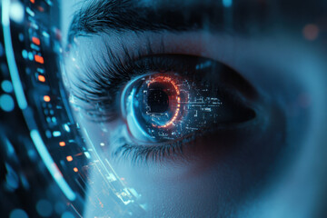 Futuristic Digital Eye: Exploring Cybernetic Vision Through Artificial Intelligence and Virtual Reality