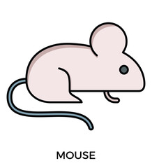Manual of laboratory mouse or icon in multicolor.by kus wandoko
