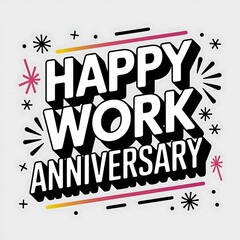 Happy Work Anniversary T-Shirt Design