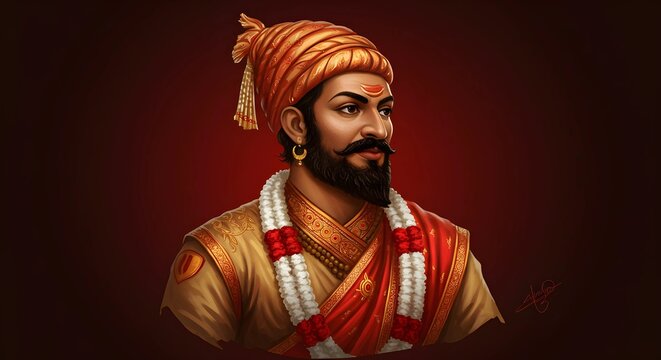 Chhatrapati Shivaji Maharaj king and founder of the Maratha Empire.