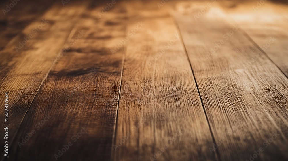Poster Beautiful wooden floor surface with warm tones showcasing natural textures and patterns for a rustic feel : Generative AI