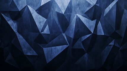 Fototapeta premium A sleek and professional dark blue abstract background with geometric elements, designed for corporate and institutional presentations, as well as festive and seminar settings