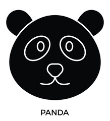 Cute panda head, vector illustration icon in multicolor.by kus wandoko