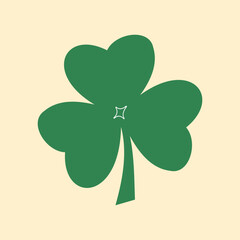 St. Patrick's Day leaf element vector. Vector Illustration Clipart object design element for celebrate the St. Patrick's Day
