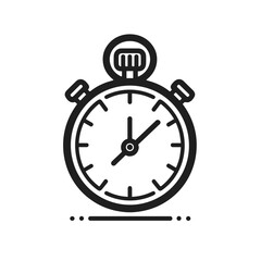 Stopwatch icon for measuring time in logistics and delivery services