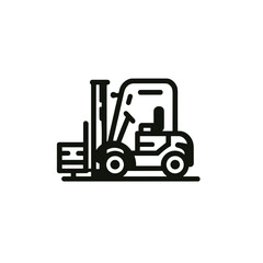 Naklejka premium Forklift in action for warehouse and logistics operations 