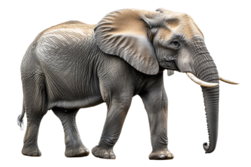 Majestic elephant walking in nature