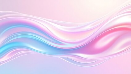 Fototapeta premium Abstract iridescent fluid vibrant background. Generative Ai.