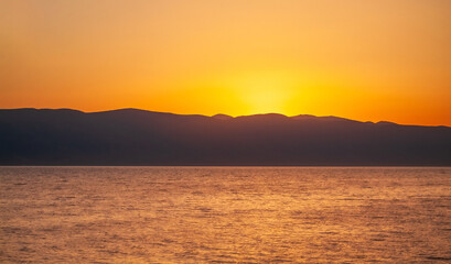 sunrise over the lake