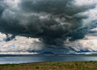 storm clouds over the sea