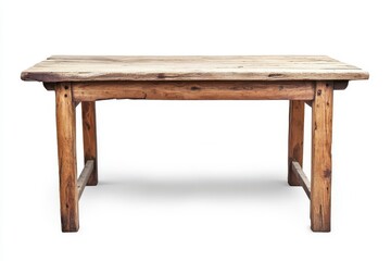 Aged Wooden Table with Natural Grain and Texture