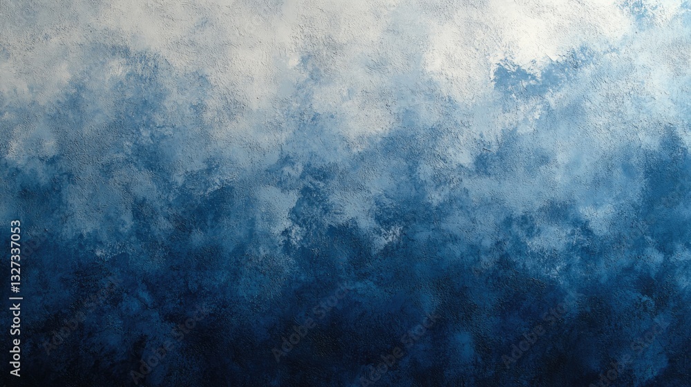 Aufkleber Abstract watercolor gradient background, transitioning from light gray to deep blue, suitable for various design elements