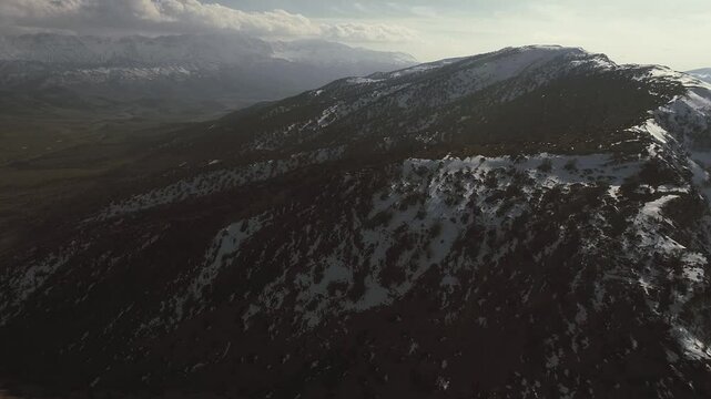 snow covered mountains