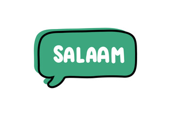 Salaam. Badge, icon, logo vector design illustration on white background © elif