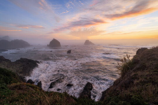Sunset at a Rocky Beach